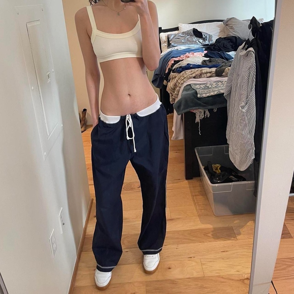 Karen Scott Navy Blue Track Pants
